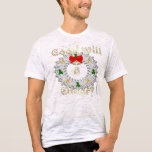 Snowflake Wreath Men's Burnout Shirt