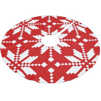 Snowflake Xmas Pattern Tree Skirt
