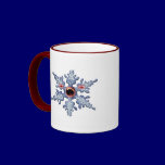 Snowflake Zombie! - 2-sided Ringer Mug mugs