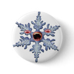 Snowflake Zombie! Round Button Snowflake Zombie! Round Button
