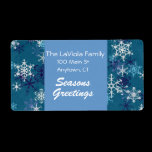 Snowflakes Address Label labels