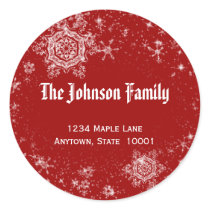 Snowflakes Address Label stickers