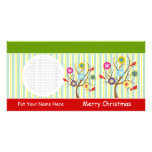 Snowflakes And Cardinals On Tree Photo Cards