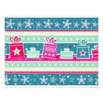 Snowflakes and Presents flat A2 invitation invitations