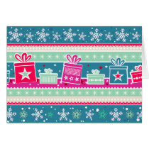 Snowflakes and Presents notecard cards