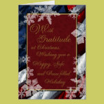 Snowflakes and Stars Red White and Blue Patriotic cards