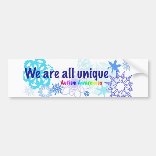 snowflakes_autism bumper stickers