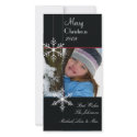 Snowflakes ~ black and white christmas photo cards photo cards