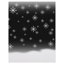 SNOWFLAKES BLACK letterhead by JUST4HOLIDAYZ SNOWFLAKES BLACK letterhead