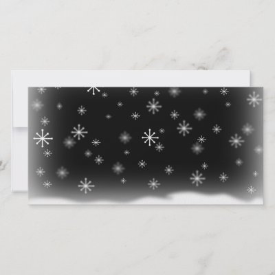 SNOWFLAKES BLACK CUSTOMIZED PHOTO CARD