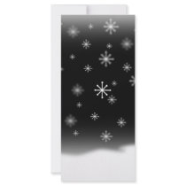 SNOWFLAKES BLACK FULL COLOR RACK CARD