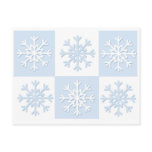 Snowflakes Blue Postcard