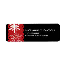 Snowflakes Christmas Address Labels