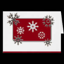 Snowflakes Christmas Card cards
