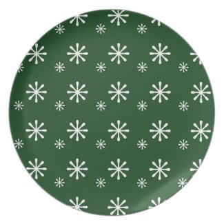 Snowflakes Christmas Dish Dinner Plates