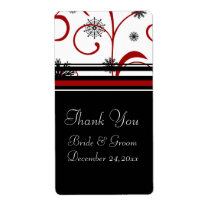 Snowflakes Christmas Wedding Labels