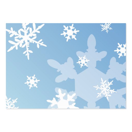Snowflakes - Chubby Business Card Template (back side)