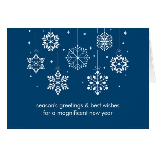 Snowflakes Corporate Christmas Card | Zazzle