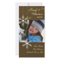 Snowflakes ~ dark chocolate, christmas photo cards photo cards