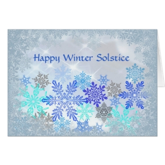 Snowflakes Design Winter Solstice Card