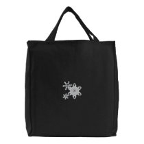 Snowflakes embroidered bags by ZazzleEmbroidery Snowflakes embroidered bags