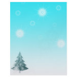 Snowflakes falling custom letterhead