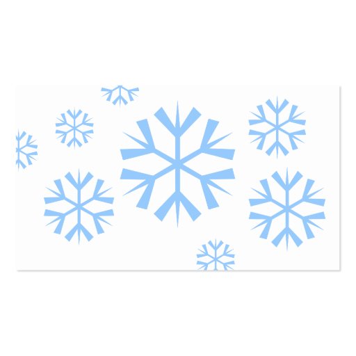 Snowflakes Gift Tags Business Cards