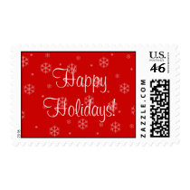 Snowflakes Happy Holidays Postage Stamps by Jamene Snowflakes Happy Holidays Postage Stamps