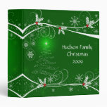 Snowflakes Holly Tree Photo Album - 1.5 in 3 Ring Binder