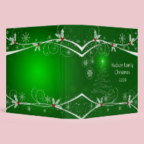 Snowflakes Holly Tree Photo Album binders by dmboyce Snowflakes Holly Tree Photo Album binders