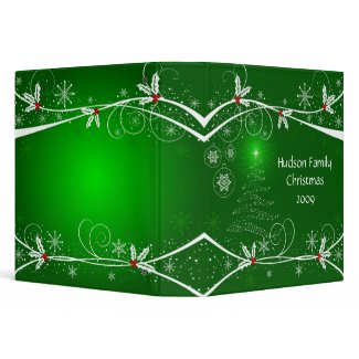 Snowflakes Holly Tree Photo Album binder