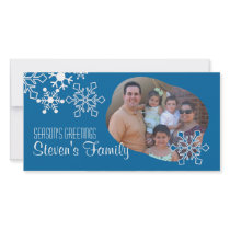 Snowflakes IN Blue Photo Card photo cards by myhome71 Snowflakes IN Blue Photo Card photo cards