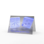 Snowflakes in cube card