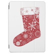Snowflakes in Stocking iPad Air Cover at Zazzle
