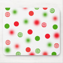 Snowflakes In Xmas Dots mousepads