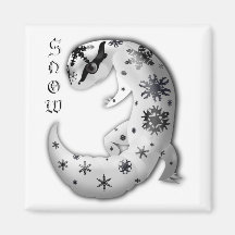 Snowflakes Leopard Gecko Magnet