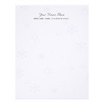 Snowflakes Letterhead Stationery Linen Paper