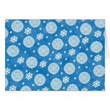 "Snowflakes" light blue Card
