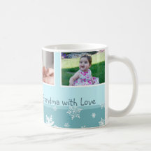 Snowflakes Merry Christmas Grandma Mug