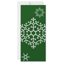 snowflakes_on_dark_green rack cards