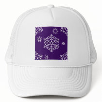 snowflakes_on_dark_purple mesh hat