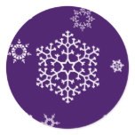 snowflakes_on_dark_purple stickers