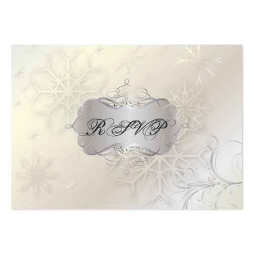 Snowflakes on Ice RSVPs, Chubby Bizcards Business Card Template (front side)
