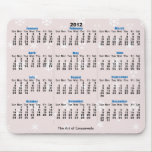 Snowflakes on pink mousepad/ calendar