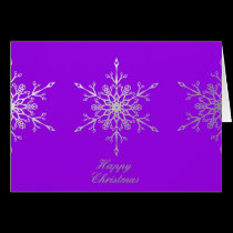 Snowflakes on purple cards