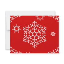 snowflakes_on_red invitations by CreativeColours snowflakes_on_red invitations