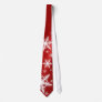 Snowflakes On Red tie