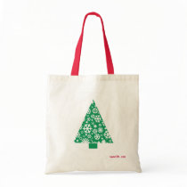 Snowflakes on Tree shopping bag by saneTV.com