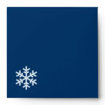 Snowflakes Pattern Blue envelope