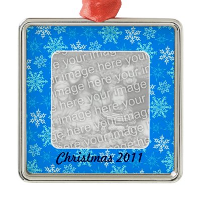 Snowflakes Photo Ornament